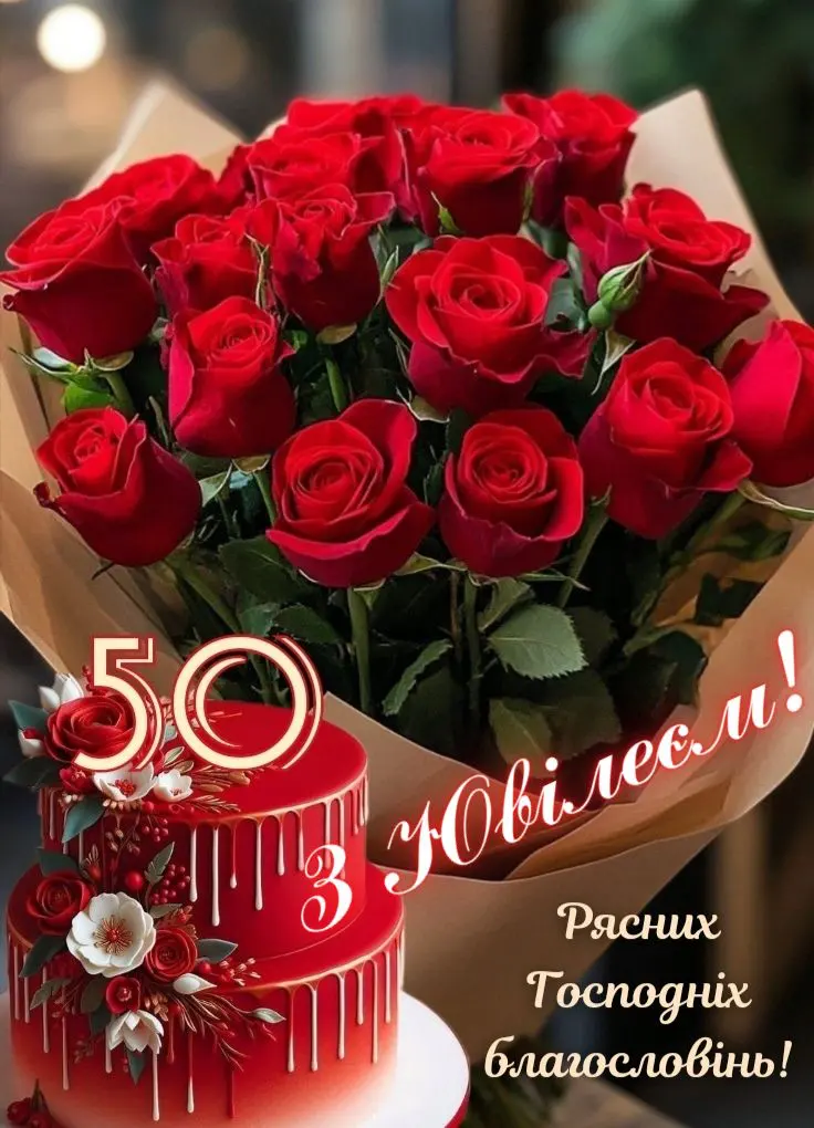 привітання з ювілеєм 50 років жінці картинки