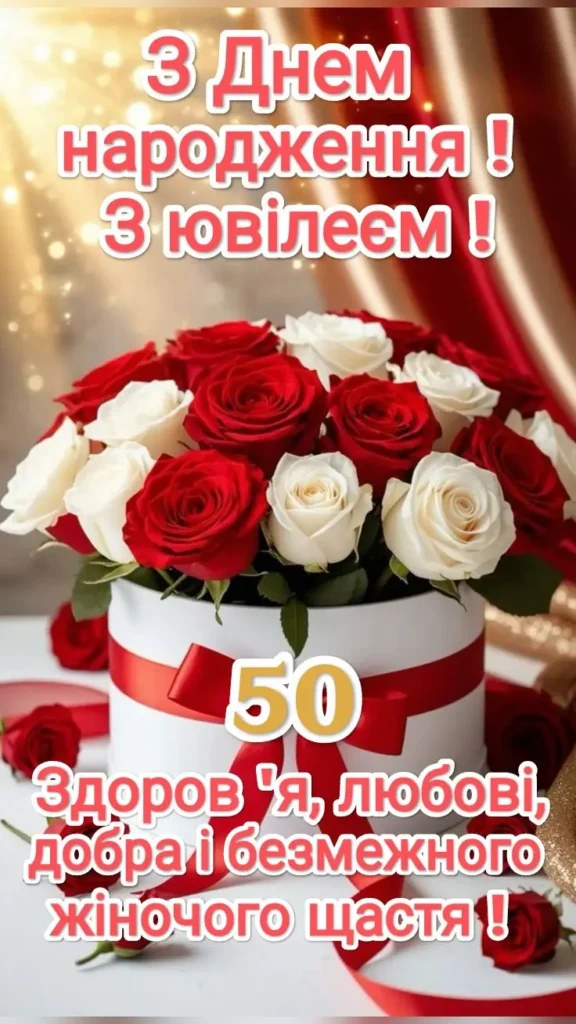 привітання з ювілеєм 50 років жінці картинки