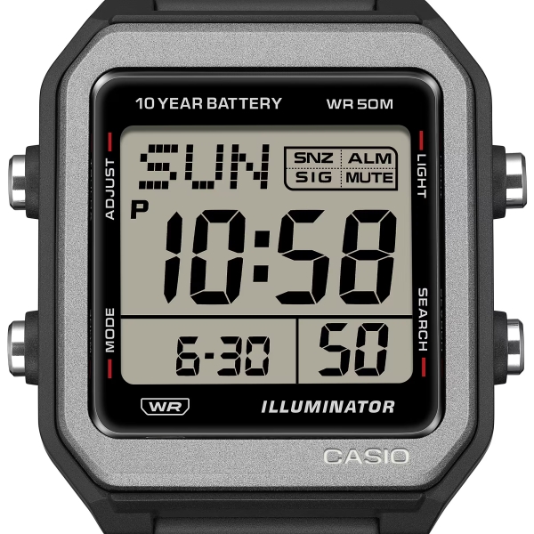 Casio представила цифровий годинник W-221H-1BV з автономністю до 10 років