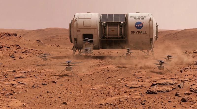 Ядерний реактор та шість гвинтокрилів: NASA готує місію Skyfall до Марса