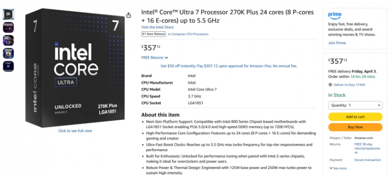 Intel Arrow Lake Refresh здорожчали на 10-17%