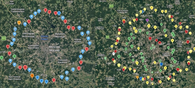 Москва наїжачилась "Панцирями-С1": з'явилася карта ППО навколо столиці РФ