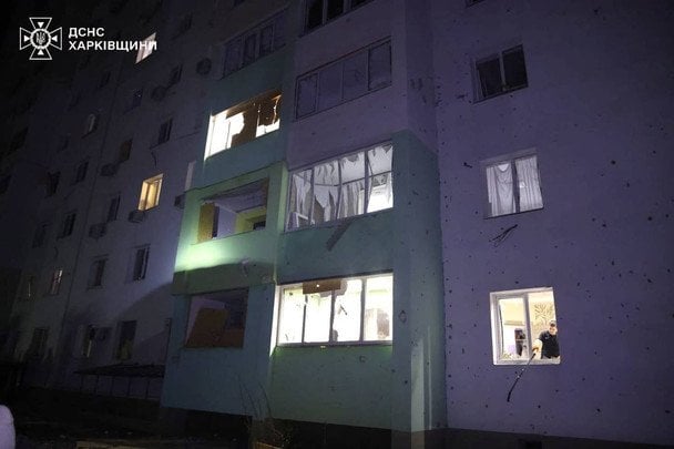 Російський дрон атакував житловий квартал у&nbsp;Харкові: серед постраждалих&nbsp;&mdash; дитина
