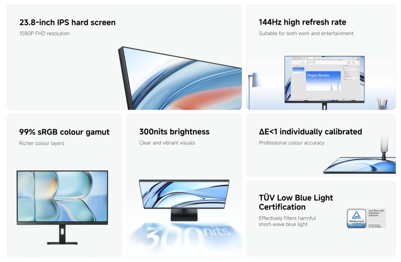 Вийшов Xiaomi Monitor A24i 2026 за $90: IPS, 144 Гц і заводське калібрування