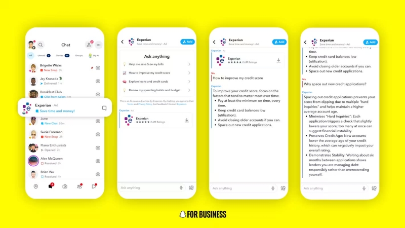 У Snapchat з’явився новий рекламний формат у вигляді чат-ботів: що змінилося