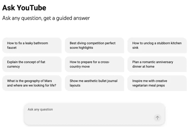 Google тестує Ask YouTube — AI-систему пошуку потрібного контенту в мільйонах відеороликів