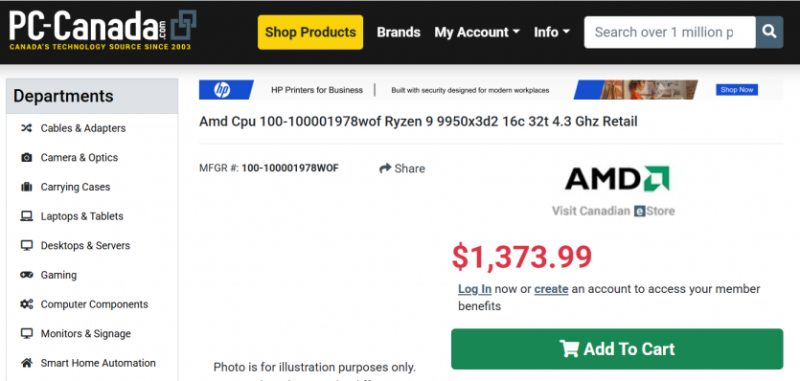 Ціни на AMD Ryzen 9 9950X3D2: скільки коштує 208 Мб кешу