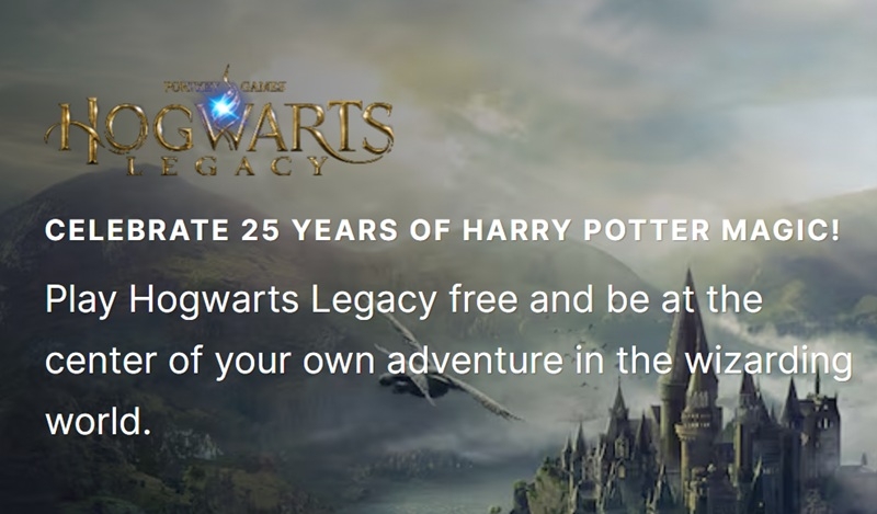 EGS дарує Hogwarts Legacy — у вас всього три дні, щоб забрати популярну гру