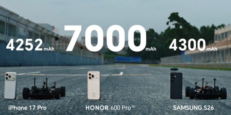Маркетинг, який працює: Honor 600 переміг iPhone 17 Pro та Galaxy S26 у незвичному тесті акумулятора