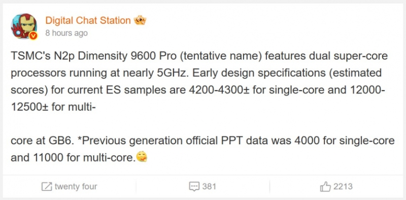 Новий монстр: Dimensity 9600 Pro перевершив A19 Pro та Snapdragon 8 Elite Gen 5 у бенчмарках