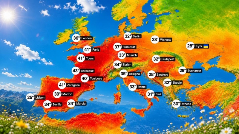 Аномальна спека в Європі: у Франції зафіксовано 43,8°C, вже десятки загиблих, – CNN