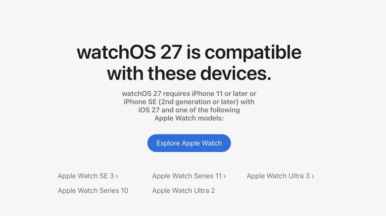 Apple припинить підтримку деяких смарт-годинників після виходу watchOS 27