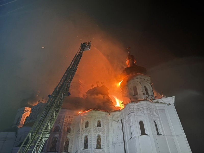 Лавра у вогні. Як виглядає Успенський собор після прильоту