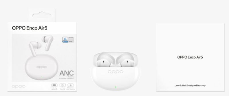 OPPO Enco Air5 вийшли в Україні: активне шумозаглушення до 52 дБ і 54 години автономності