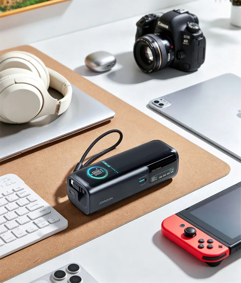 Зовнішній акумулятор з TFT-дисплеєм та USB портами