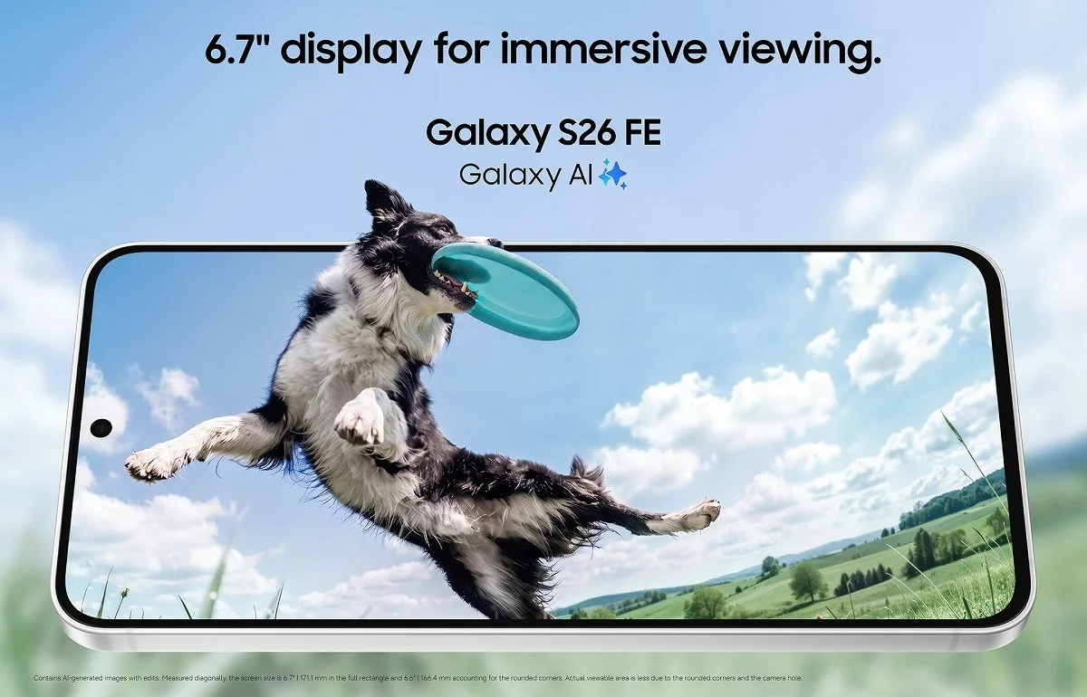 Екран Dynamic AMOLED 2X смартфона Galaxy S26 FE