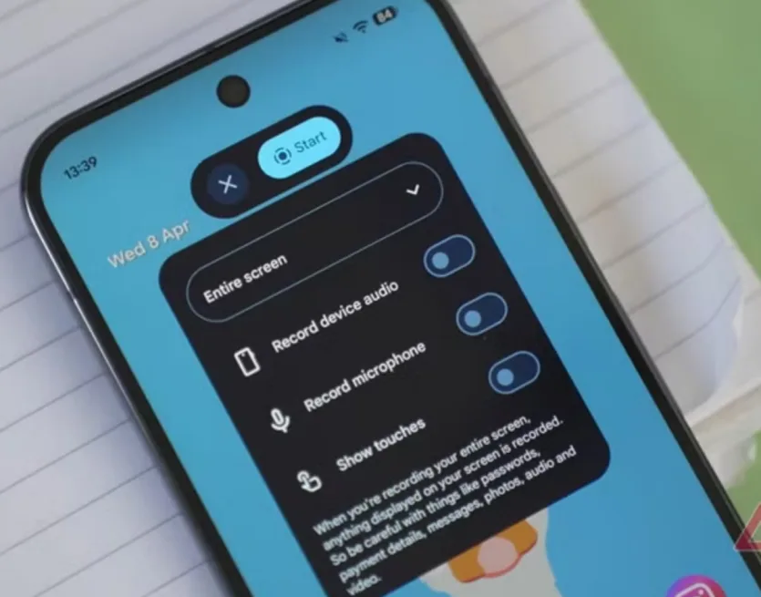 Екран налаштувань персоналізації теми Android