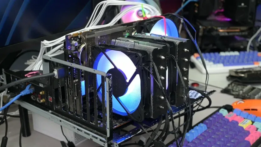 Модифікована GTX 1080 Ti з двобаштовим процесорним кулером