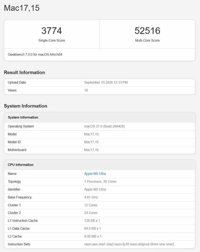 Бенчмарк результати процесорів Apple та AMD