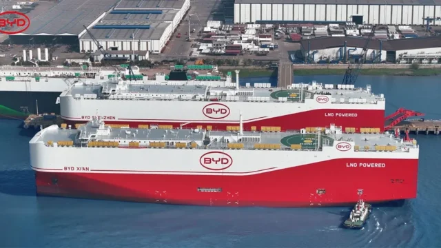 BYD розширює морську логістику: замовлення на 10 нових автовозів до 2029 року