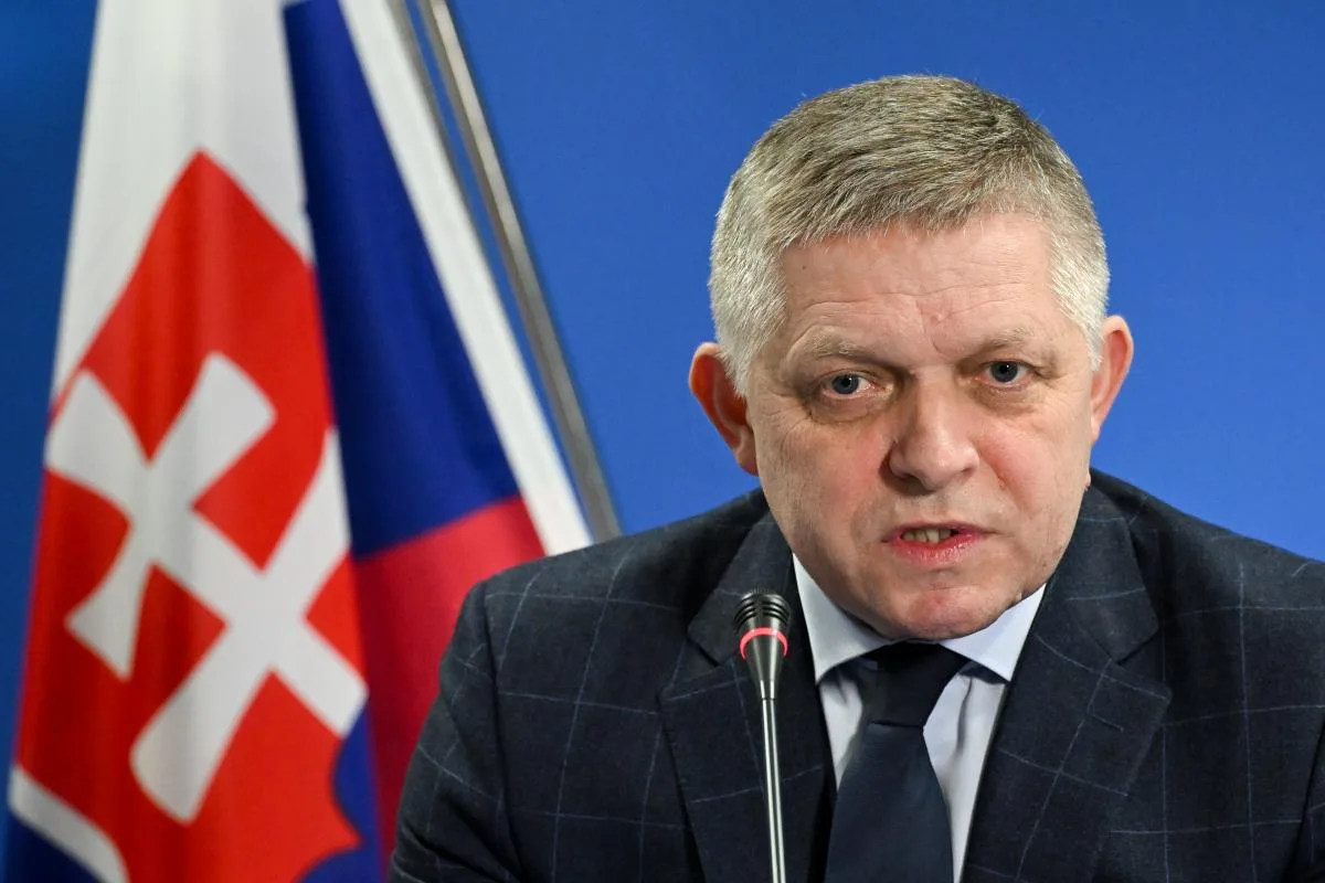Роберт Фіцо на виступі перед аудиторією