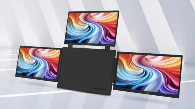 Портативний монітор Acer з трьома екранами: революційне рішення для розширення робочого простору
