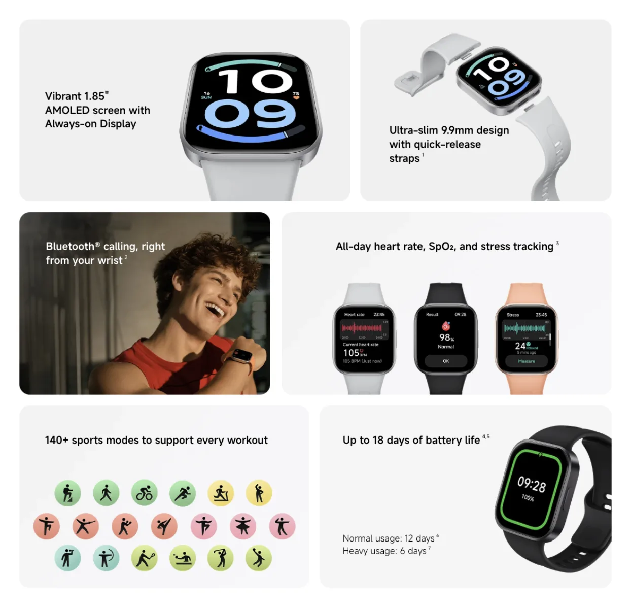 Xiaomi Redmi Watch 6 Active у трьох кольорах оформлення