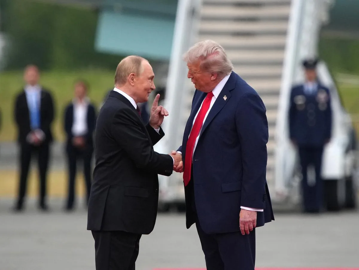 Дональд Трамп та Володимир Путін на зустрічі