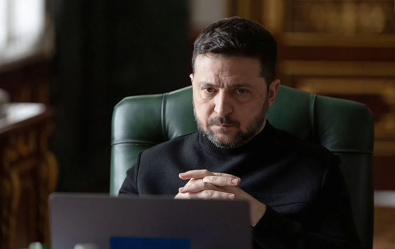 Володимир Зеленський під час інтерв'ю про дипломатію